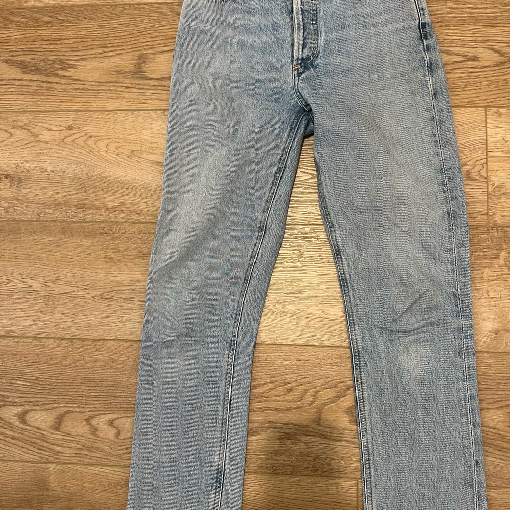 Agolde Blue Denim Jeans Button Fly Size 24